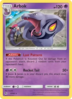 Arbok – Carta Pokémon TCG