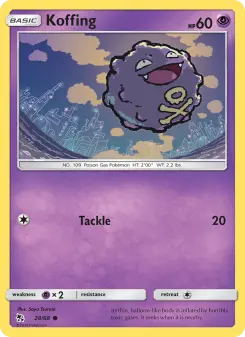 Koffing – Carta Pokémon TCG