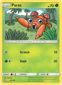 Paras – Carta Pokémon TCG