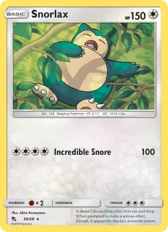 Snorlax – Carta Pokémon TCG