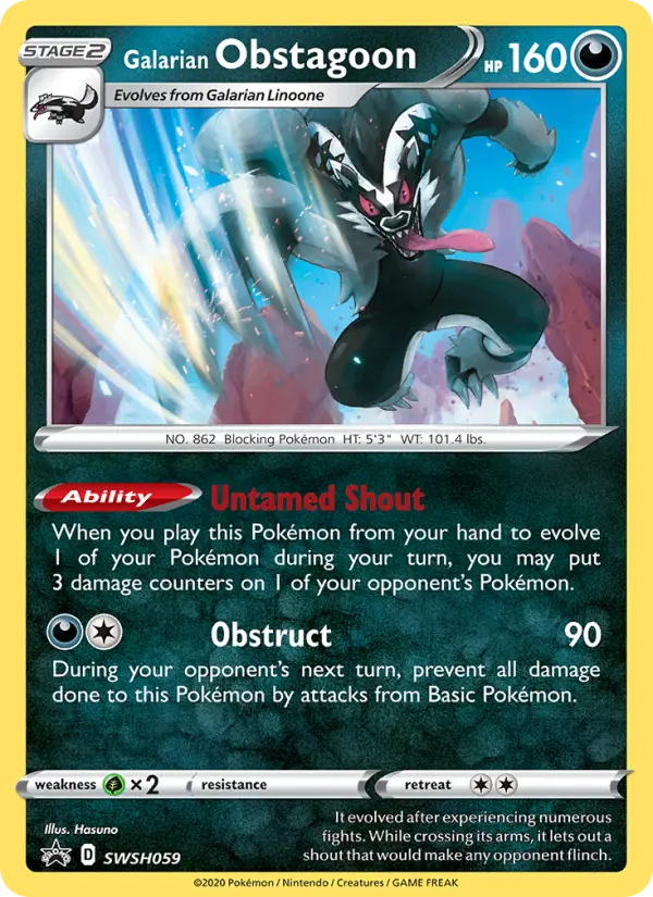 Obstagoon de Galar – Pokémon TCG