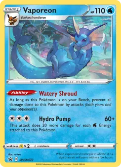 Vaporeon – Carta Pokémon TCG