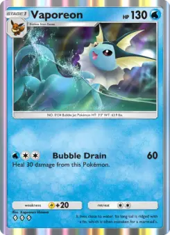 Vaporeon – Carta Pokémon TCG