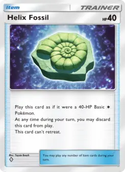 Helix Fossil – Carta Pokémon TCG