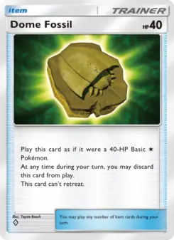 Dome Fossil – Carta Pokémon TCG