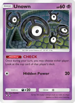 Unown – Carta Pokémon TCG