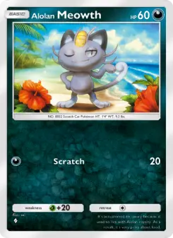 Alolan Meowth – Carta Pokémon TCG