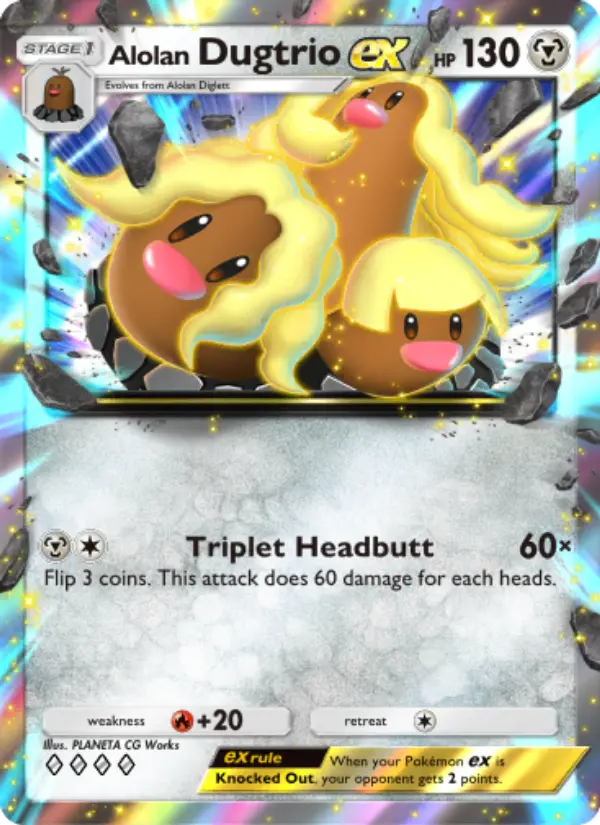 Alolan Dugtrio ex – Pokémon TCG