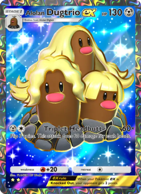 Alolan Dugtrio ex – Pokémon TCG