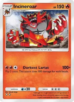 Incineroar – Carta Pokémon TCG