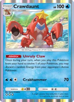 Crawdaunt – Carta Pokémon TCG