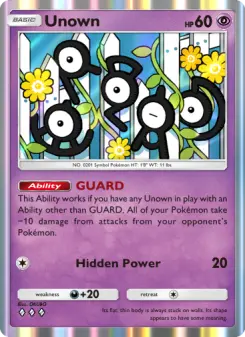 Unown – Carta Pokémon TCG