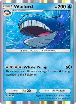 Wailord – Carta Pokémon TCG
