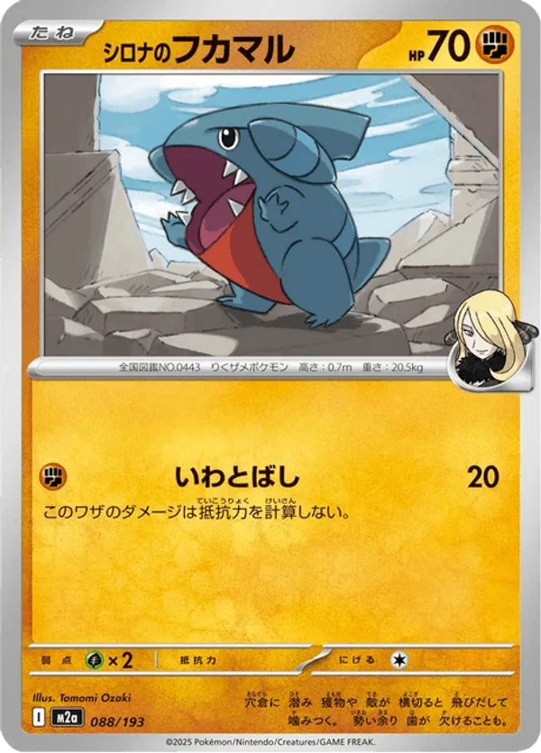 Cynthia's Gible – Carta Pokémon TCG