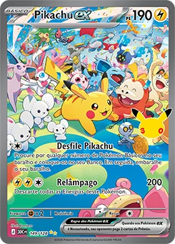 Pikachu ex — carta Pokémon TCG
