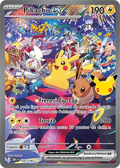 Pikachu ex — carta Pokémon TCG