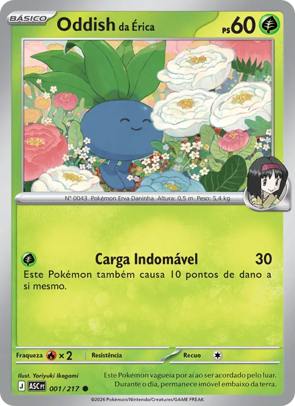 Oddish da Érica – Pokémon TCG