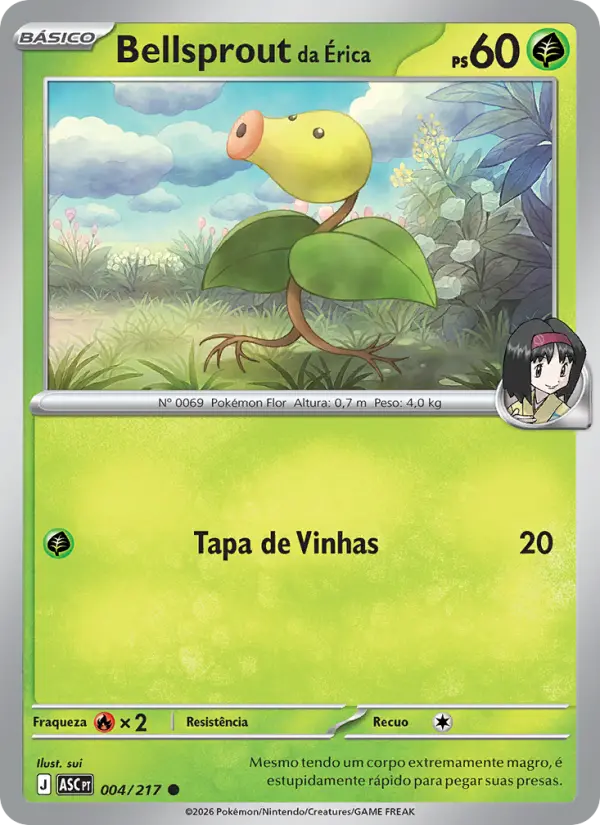Bellsprout da Érica – Pokémon TCG