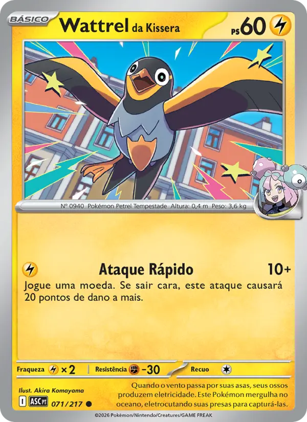 Wattrel da Kissera – Pokémon TCG