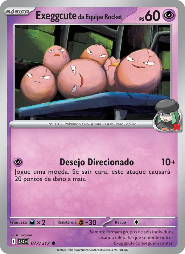 Exeggcute da Equipe Rocket – Pokémon TCG