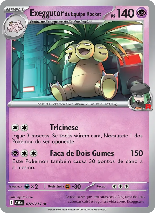 Exeggutor da Equipe Rocket – Pokémon TCG
