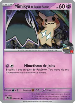 Mimikyu da Equipe Rocket – Carta Pokémon TCG