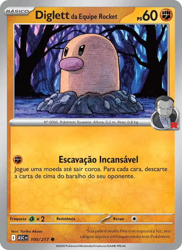 Diglett da Equipe Rocket – Pokémon TCG