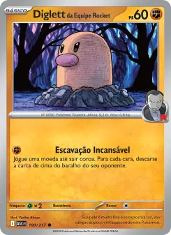 Diglett da Equipe Rocket – Carta Pokémon TCG