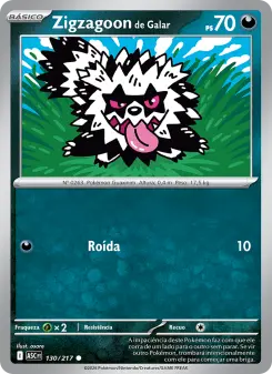 Zigzagoon de Galar – Carta Pokémon TCG