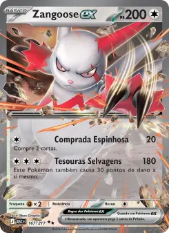 Zangoose ex – Carta Pokémon TCG