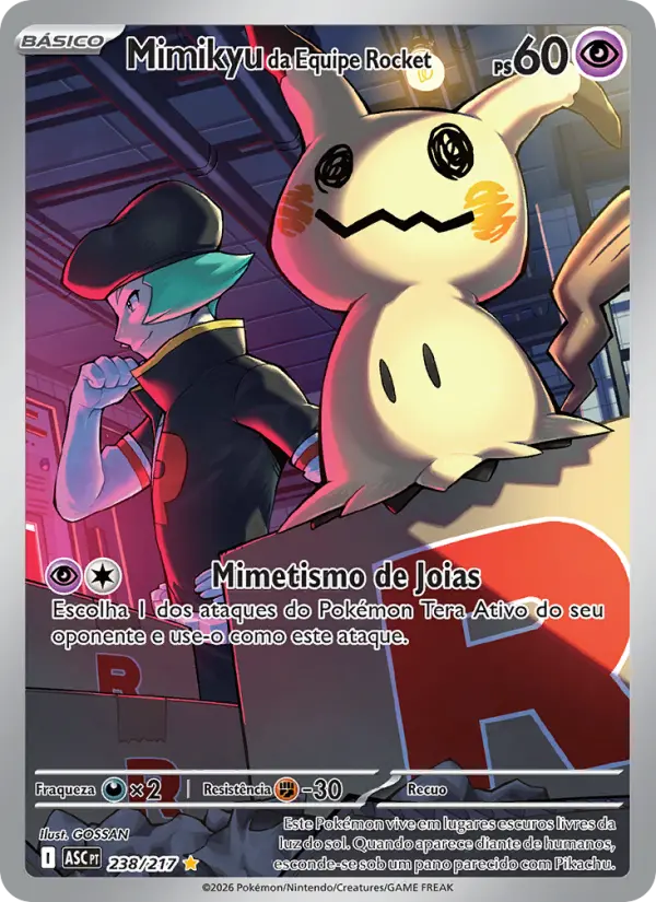 Mimikyu da Equipe Rocket – Pokémon TCG
