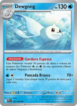 Dewgong – Carta Pokémon TCG