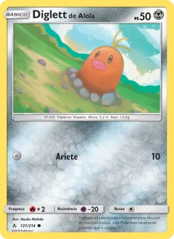 Diglett de Alola – Carta Pokémon TCG