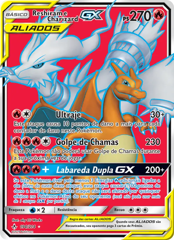 Reshiram e Charizard GX – Pokémon TCG