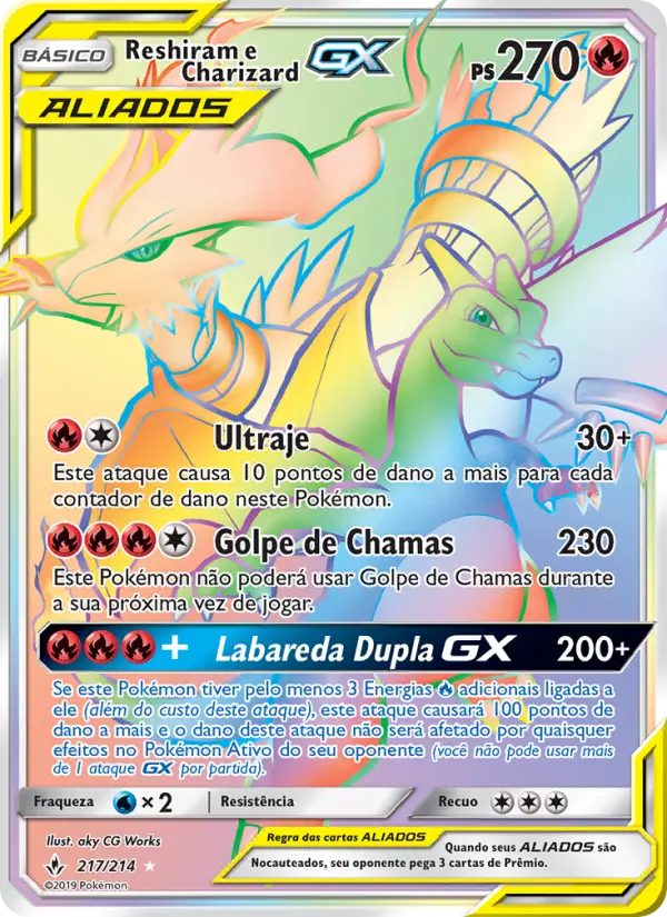Reshiram e Charizard GX – Pokémon TCG