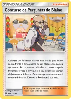 Concurso de Perguntas do Blaine – Carta Pokémon TCG
