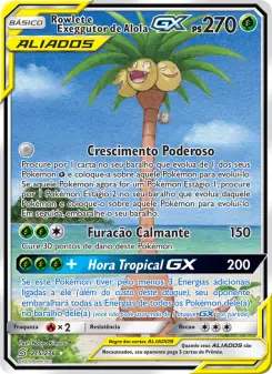 Rowlet e Exeggutor de Alola GX – Carta Pokémon TCG