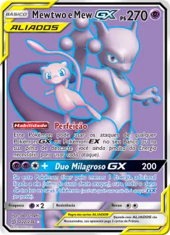 Mewtwo e Mew GX – Carta Pokémon TCG