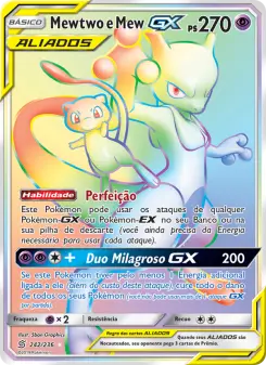 Mewtwo e Mew GX – Carta Pokémon TCG