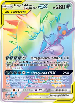 Mega Sableye e Tyranitar GX – Carta Pokémon TCG
