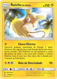 Raichu de Alola – Carta Pokémon TCG