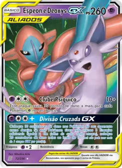 Espeon e Deoxys GX – Carta Pokémon TCG
