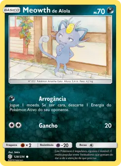 Meowth de Alola – Carta Pokémon TCG