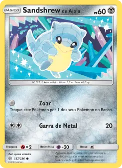 Sandshrew de Alola – Carta Pokémon TCG