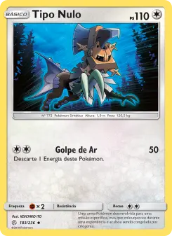Tipo Nulo – Carta Pokémon TCG