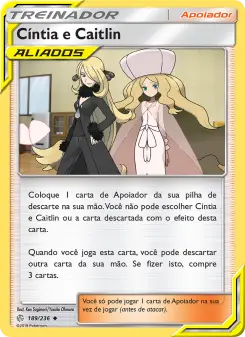 Cíntia e Caitlin – Carta Pokémon TCG