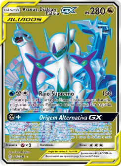 Arceus, Dialga e Palkia GX – Carta Pokémon TCG