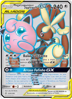 Mega Lopunny e Jigglypuff GX – Carta Pokémon TCG
