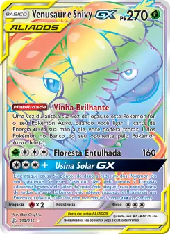 Venusaur e Snivy GX – Carta Pokémon TCG