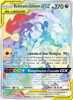 Reshiram e Zekrom GX – Carta Pokémon TCG